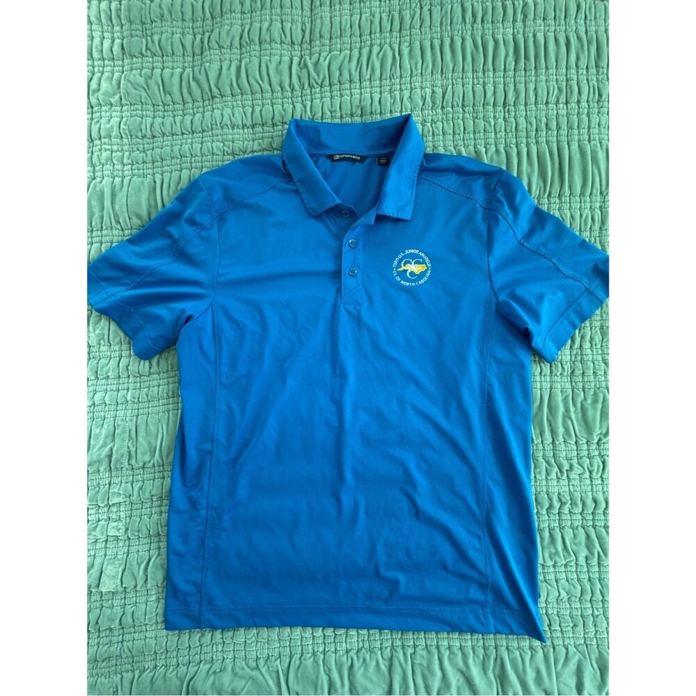 Cutter & Buck Bright Blue Short-Sleeve Performance Polo-Large